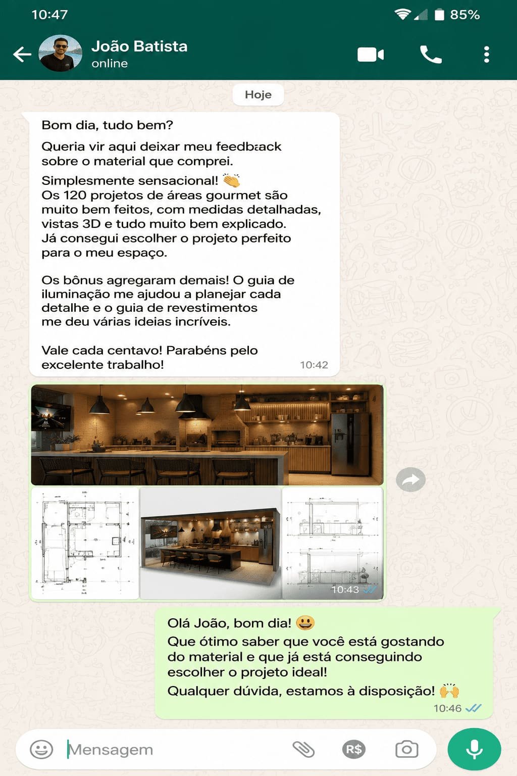 Avaliação de cliente 1